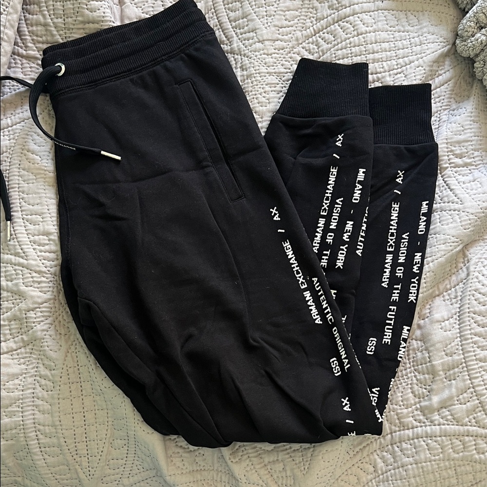 Armani Exchange Black Sweatpants
